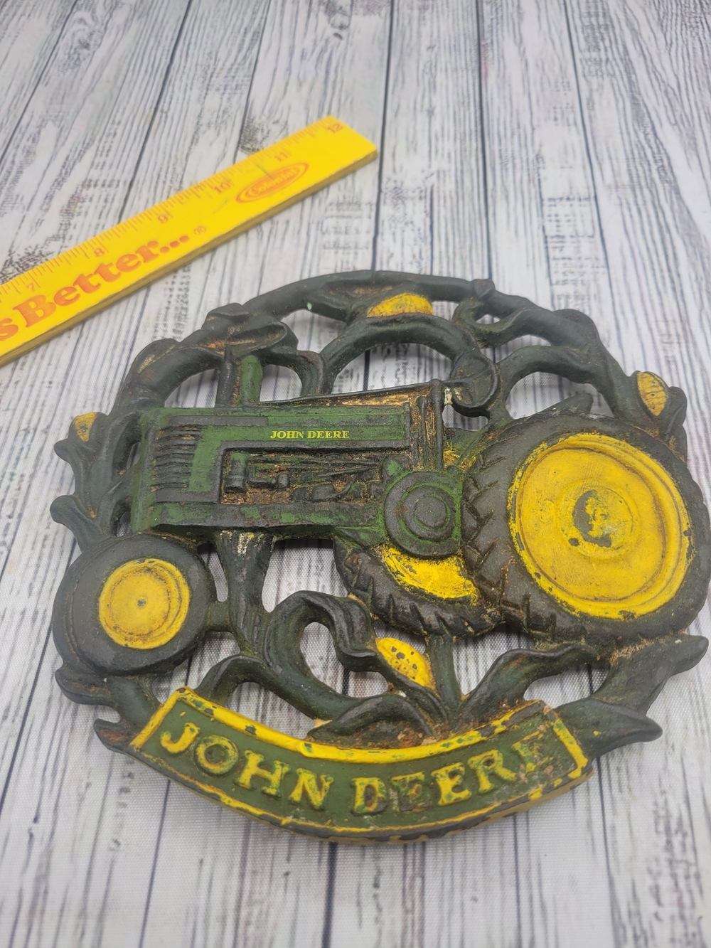 John Deere Cast Iron Hot Plate / Wall Decor